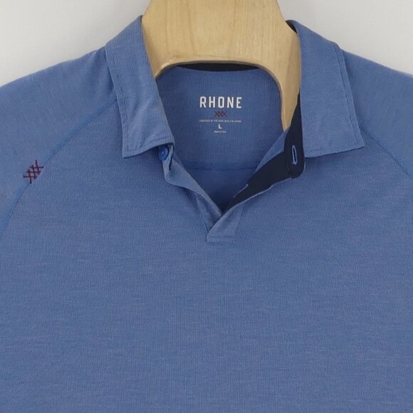 RHONE Men's Large Blue‎ Polo Shirt - Picture 1 of 5